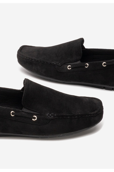 B T Shoes Černé pánské mokasíny Hyon