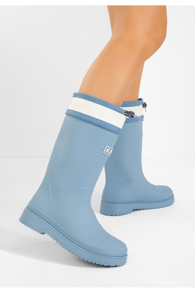 B T Shoes Světle modré dámské holínky Cenavia