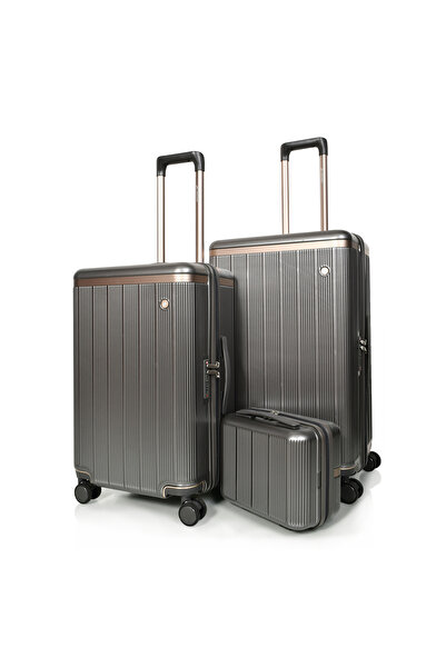 MORANO Four-piece travel bag, durable and lightweight, four-wheeled suitcase with a numbered security lock