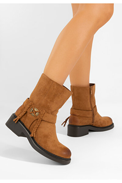 B T Shoes Ghete dama Alasika camel