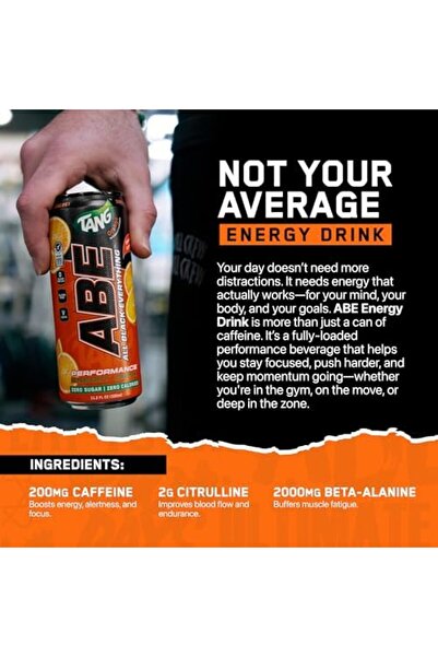 applied nutrition ABE Pre Workout Food Supplement Drink, Tang Orange, Box of 12 Piece