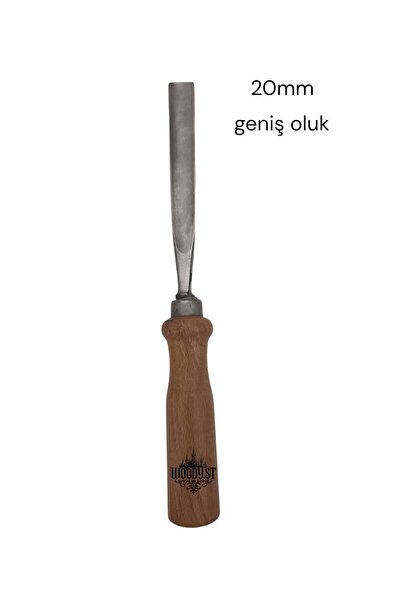 Woody.st 20 mm Geniş Oluk Ahşap Oyma Iskarpela – El Yapımı Çelik Oyma Bıçak