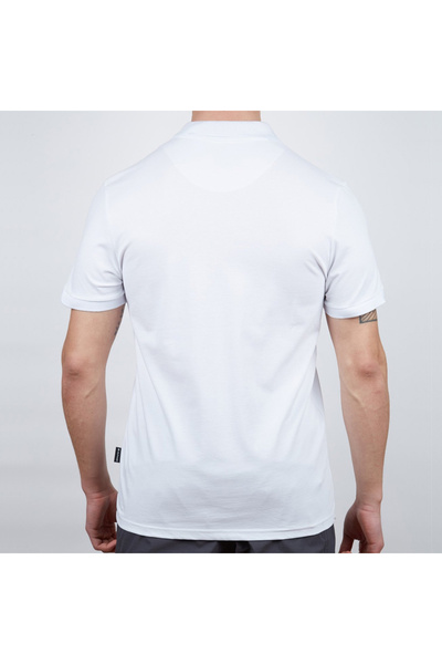 Alpinist Men's Polo Neck T-Shirt - Cotton Sports T-Shirt - Stratus - White (600303)