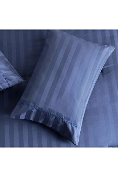 Generic Satin Stripe Pima Cotton Sateen 525 Thread Count 3-Piece Full Comforter Set - 160x240 cm