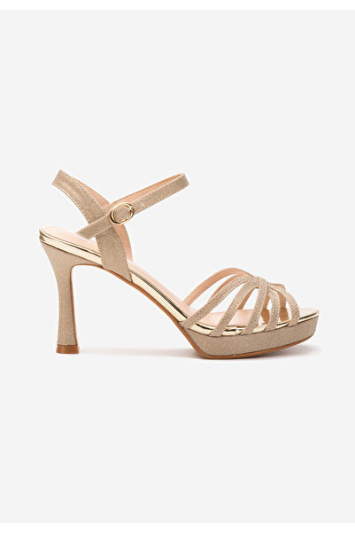 B T Shoes Zlaté elegantní dámské sandály Jody