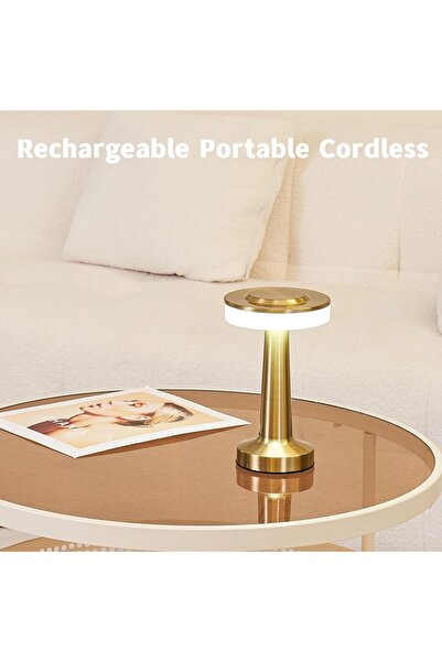 Hope Wireless Portable LED Table Lamp with Rechargeable Battery and 3 Brightness Levels by Glivpny