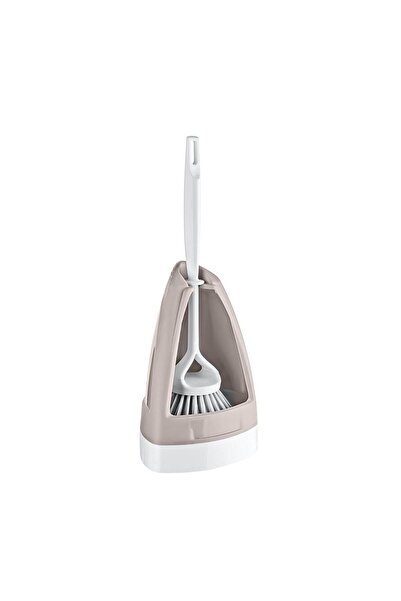 Titiz TP-118 Plastik WC Klozet Tuvalet Fırça Seti Takımı - Krem