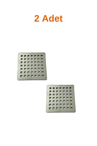 sofdekor 2 Adet Paslanmaz Çelik Yer Süzgeci Izgarası Üst Kapak 10x10 Uyumlu