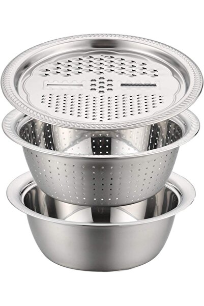 Türkiye Multifunctional 3-In-1 Stainless Steel Grater Basin Drain Basket Wash...