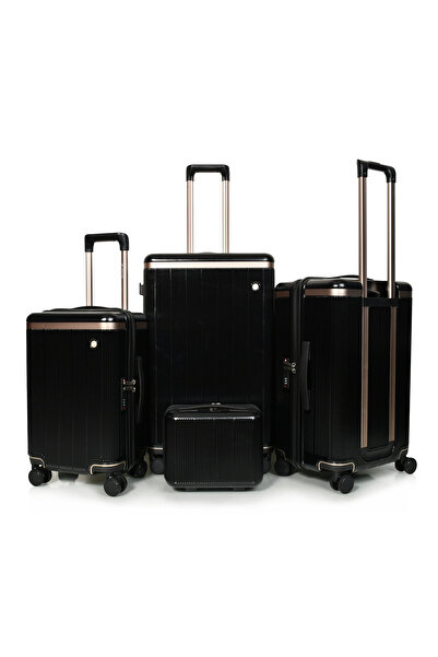 MORANO Four-piece travel bag, durable and lightweight, four-wheeled suitcase with a numbered security lock