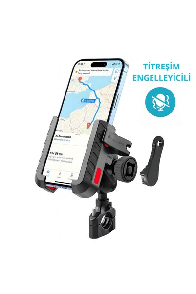 SMAYLİNG حامل هاتف للدراجات النارية – مضاد للاهتزاز، 360 °   دوران، حماية كام...