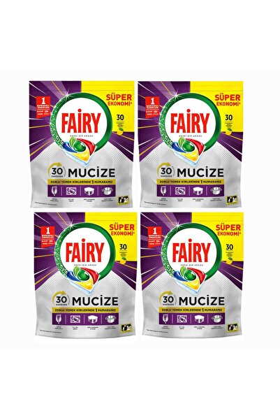 FAİRYTALE كبسولات/أقراص منظف الأطباق فيري ميراكل 4*30 عبوة 120 غسلة