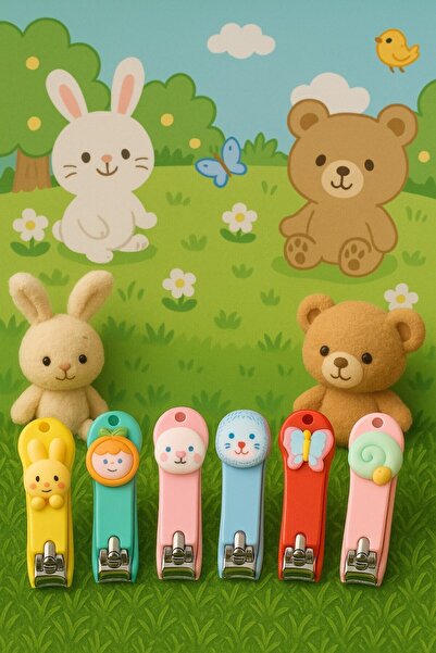 Lexi Bella 6 Pieces of Cute Character Nail Clippers Practical Safe Use Baby Children Colorful Figure Nail Clippers