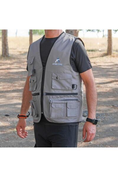 SAVEX Action four seasons multi-pocket outdoor sports vest gray