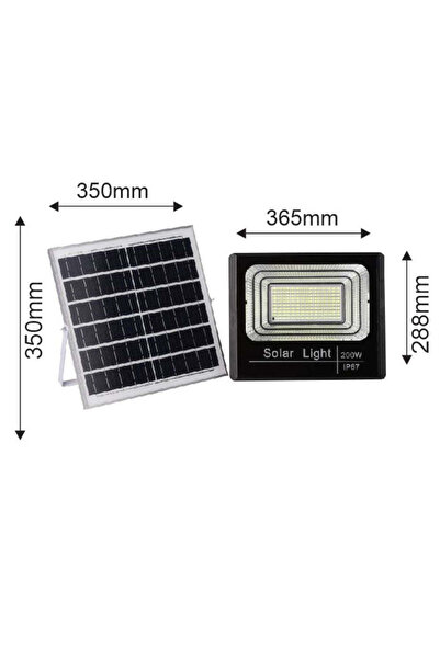 VTM Proiector Solar Monocristalin 200W cu Telecomandă - 6500K