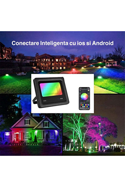 VTM Proiector Smart LED RGBCW 20W cu Bluetooth și Aplicație