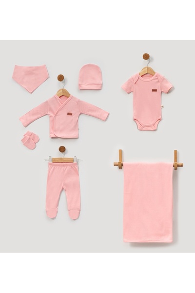 MİLAYS LİFE HOME COLLECTİON 7-Piece Zibin Set with Snap-On Bodysuit for Babies 0-3 Months