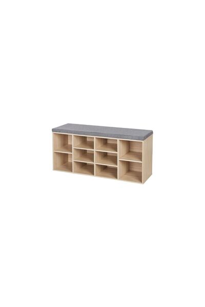Mercaton Banca cu Perna Sofa Moale si 10 Compartimente pentru Depozitare, din Lemn PAL, 104 x 30 x 48 cm, Ste