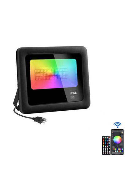 VTM Proiector LED RGBCCT Inteligent, 30W, Control Telefon, Rezistent la Apa, Negru