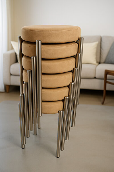 BERAWOND BERA METAL SİLİNEBİLİR TAY TÜYÜ KUMAŞ TABURE (6 ADET-MONTAJLI GÖNDERİM)