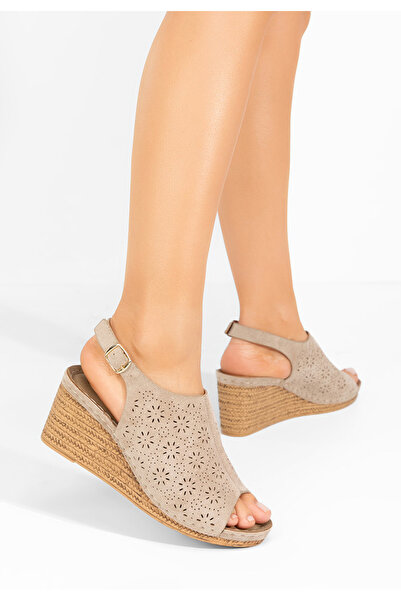 B T Shoes Cordelya platform sandals khaki