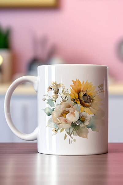 giftkonsept Sunflowers Autumn Theme No:3 Printed Gift Mug