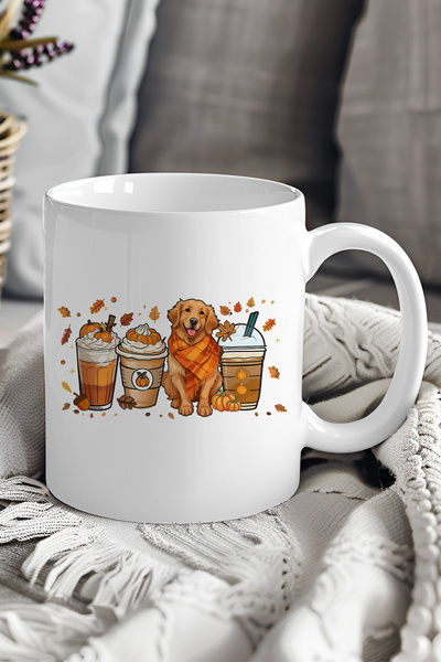 giftkonsept Autumn Themed Coffees No:4 Printed Gift Mug Cup