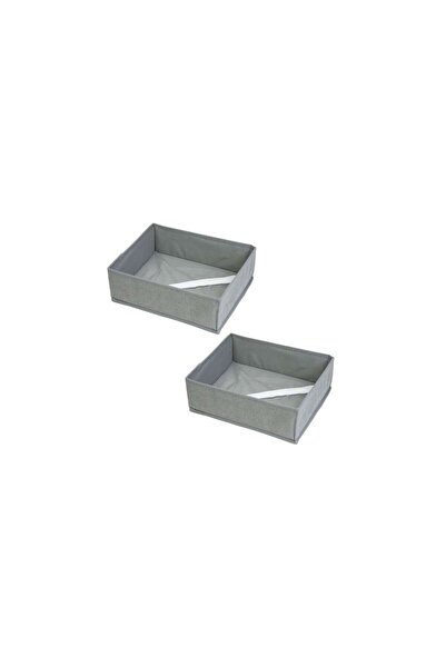 Mercaton Set 2 Foldable Storage Boxes with Rigid Sidewalls, Max. 4 kg, 30 x 26 x 11 cm