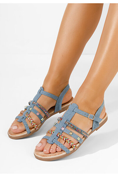 B T Shoes Denim sandály bez podpatku Juliensa