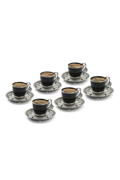 BUSEM Non-Tarnish Metal and Porcelain Coffee Presentation Set