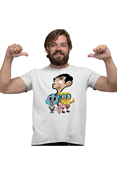 OEM Tricou Barbati Gumball Mr Bean SpongeBob