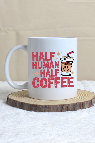 giftkonsept Half Human Half Coffee Printed Gift Mug