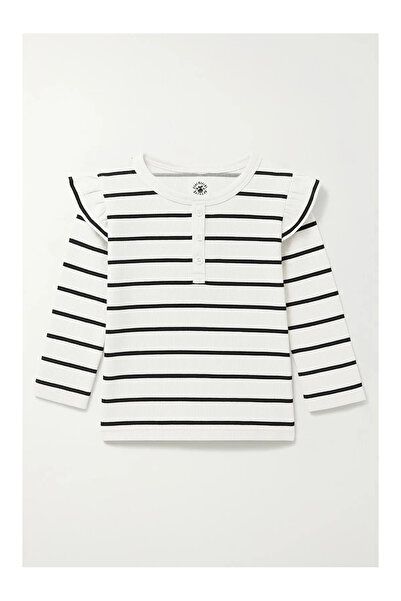 kidstalya Black Striped Girl's Bodysuit