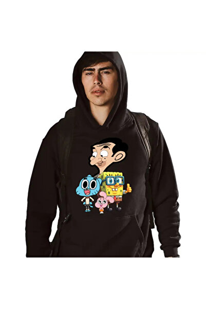 OEM Ανδρική μπλούζα με κουκούλα Gumball Mr Bean SpongeBob