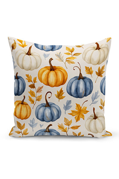 Bertille Home Autumn Plaid Series Double Side Printed Throw Pillow Case (Halloween Autumn Cushion Cover)