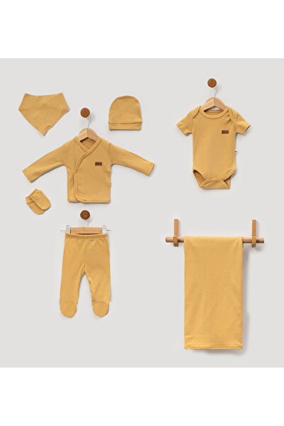 MİLAYS LİFE HOME COLLECTİON 7-Piece Zibin Set with Snap-On Bodysuit for Babie...