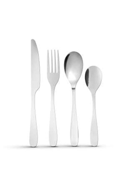 Bewello Cutlery Set Matte Silver 16 Pieces