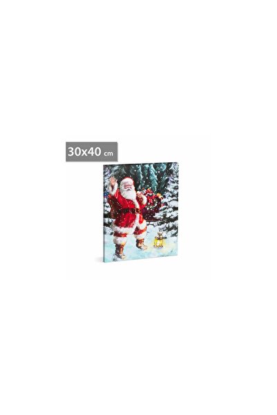 Mercaton Tablou de Craciun LED cu agatatoare, 2 baterii AA 30 x 40 cm (58465)