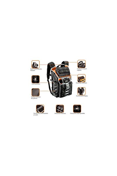 NEO Backpack-type tool bag, 22 pockets, 30x23x46 cm,