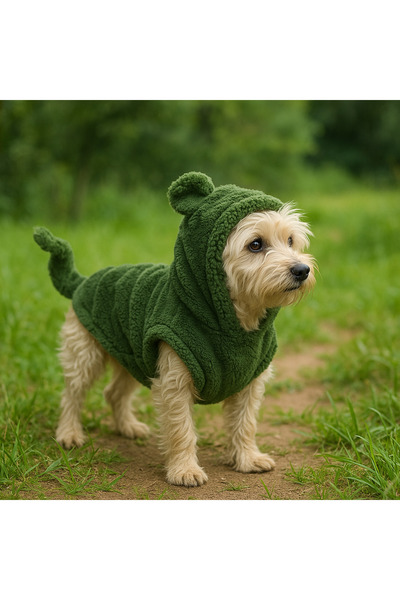 Buddy Store Kedi ve Köpek Yeşil Welsoft Kuyruk Detaylı Kostüm