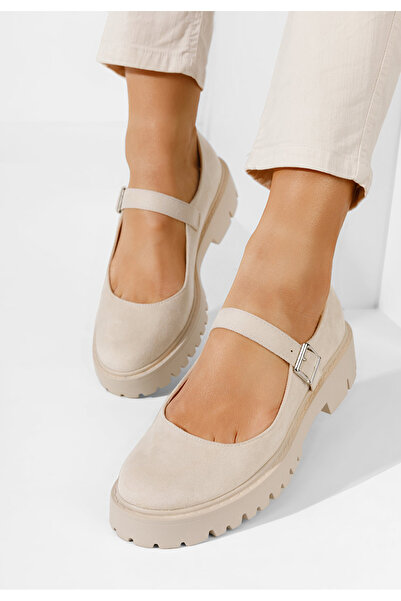 B T Shoes Béžové dámské polobotky Orias V3