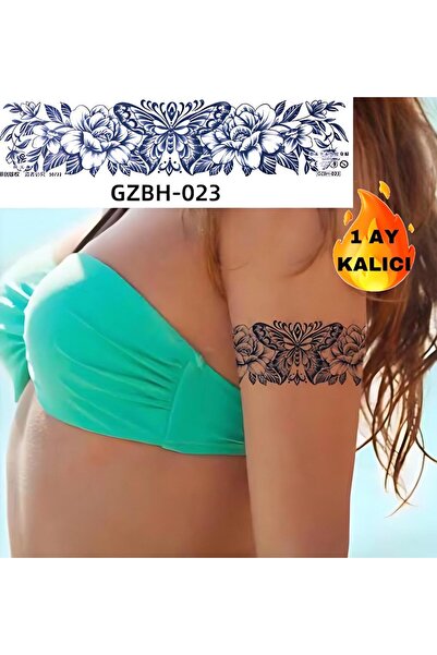 Mecit Tuhafiye 1 AY KALICI KELEBEK ÇİÇEK KOL BİLEK GEÇİCİ DÖVME