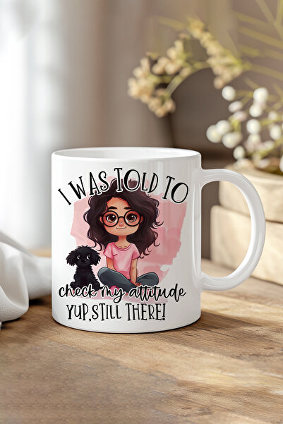 giftkonsept I Was Told to Check My Attitude Printed Gift Mug