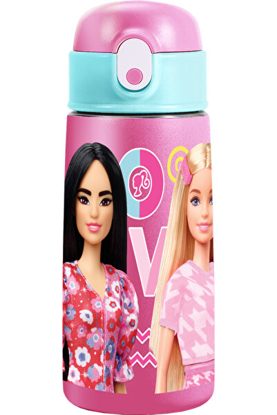 Barbie زجاجة مياه من الفولاذ المقاوم للصدأ سعة 350 مل - وردي