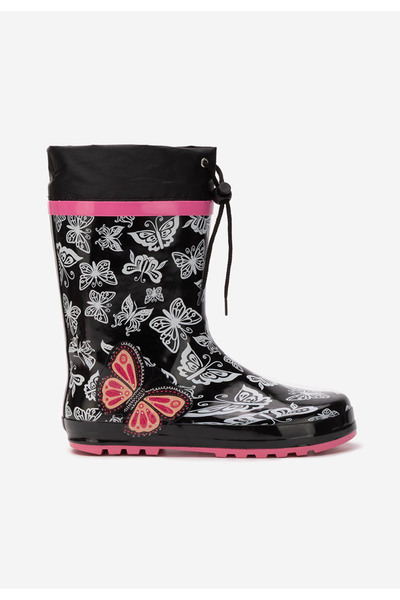 B T Shoes Black Glazzy girls boots