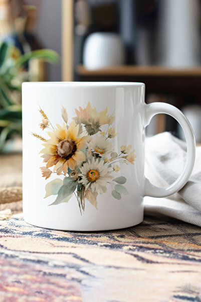 giftkonsept Sunflowers Autumn Theme No:1 Printed Gift Mug