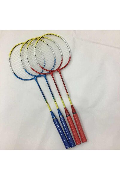 Brother Toys 2 Pcs Badminton Racket and Bag + Badminton Ball Deluxe High Quality Set Red Color