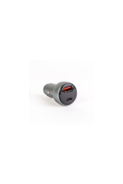 Mercaton Car Lighter Adapter with Type-C PD and USB Socket, Fast Charging - Voltage Display - 48W