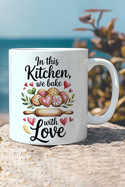 giftkonsept In This Kitchen We Baked with Love Printed Gift Mug