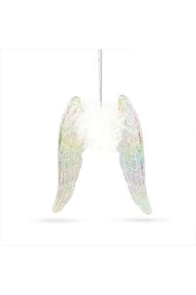 Bewello Christmas Ornament Angel Wings Acrylic 15 x 12.5 x 1.5 cm